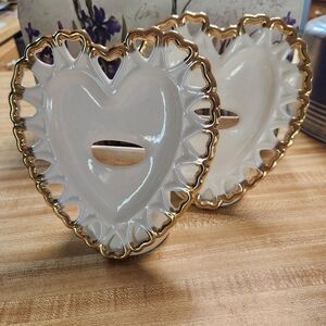 Porcelain Victorian Gilded Candle Holders, wall hanging or tabletop. Rare